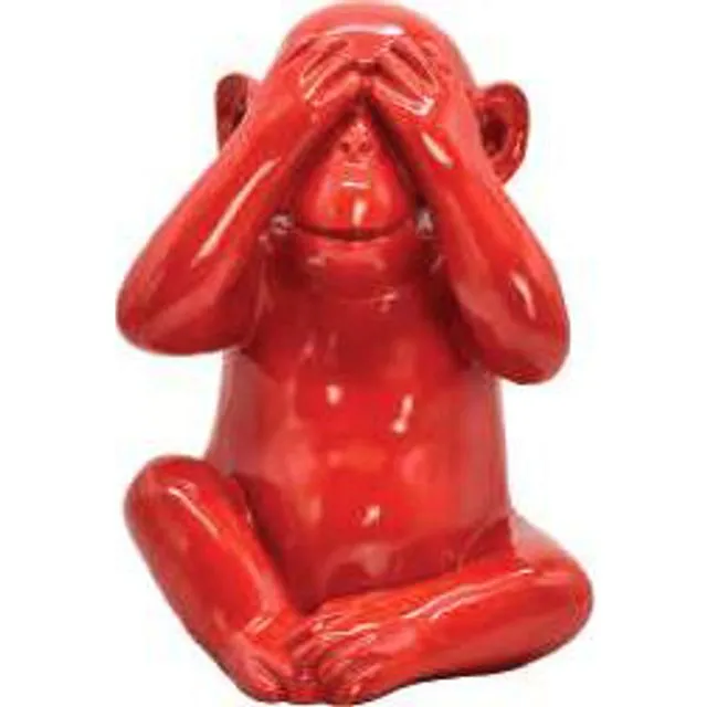 Sculpture See No Evil - red