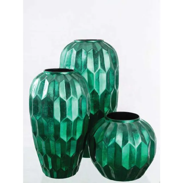 Short vase Hexagon Jade