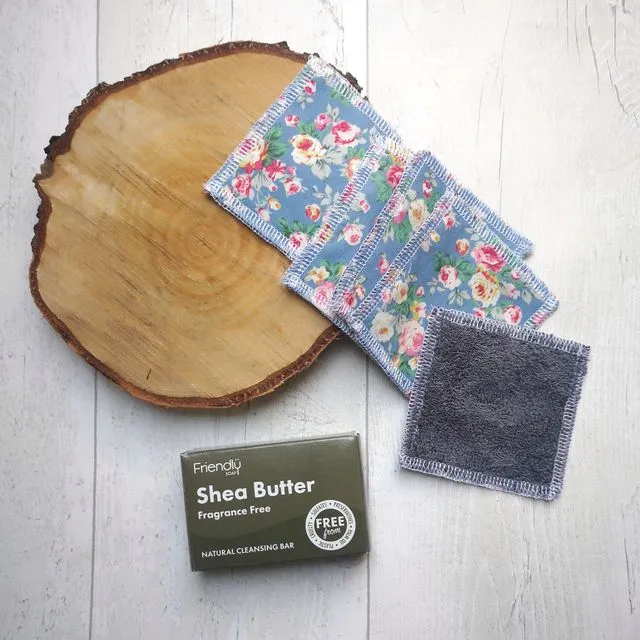 Bamboo Reusable Wipes // Floral (small)