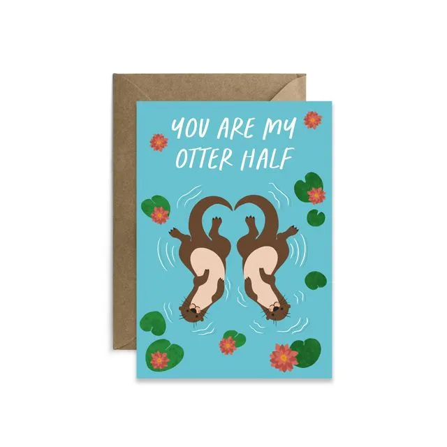 Otter Half Anniversary Card (Case of 6)