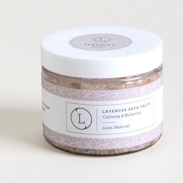 Natural Lavender Bath Salt Soak- With Dead Sea, Epsom, and Himalayan Salts