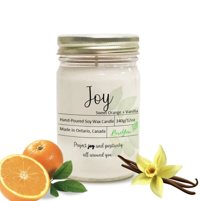 Joy Soy Wax Candle (Sweet Orange +Vanilla)