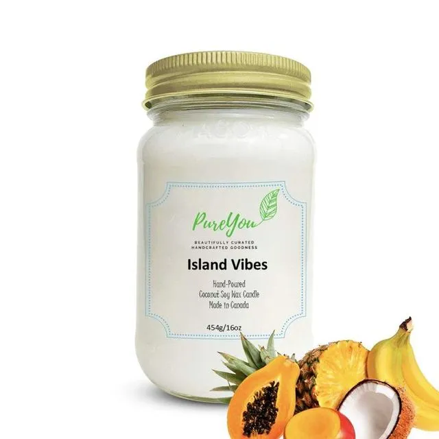Island Vibes Coconut Soy Wax Candle