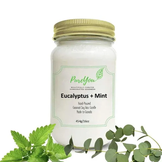 Eucalyptus Mint Coconut Soy Wax Candle