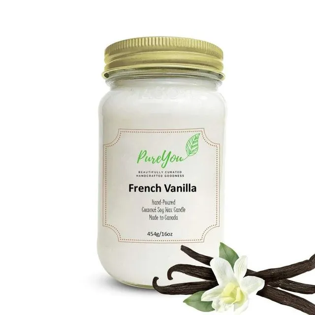 French Vanilla Coconut Soy Wax Candle