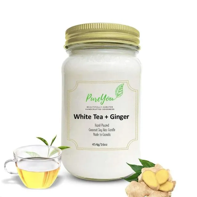 White Tea and Ginger Coconut Soy Wax Candle