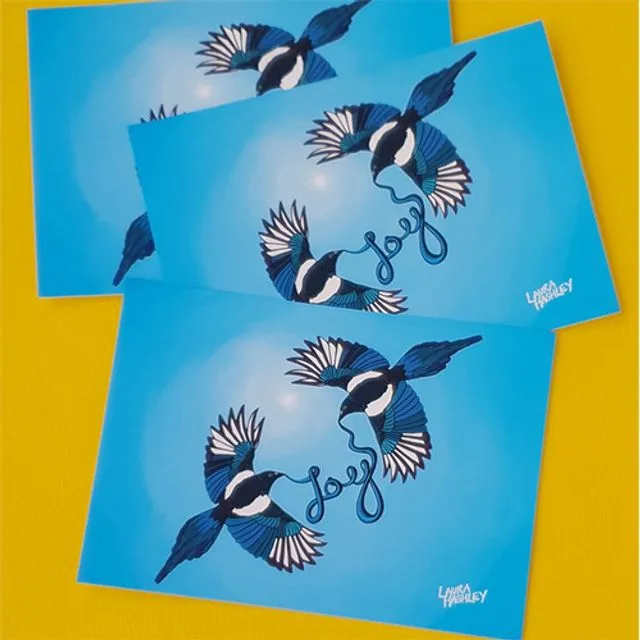 Two for Joy Magpies Postcards