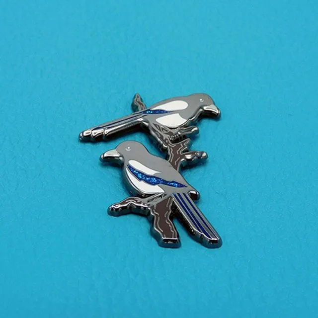 Two for Joy Magpies Enamel Pin Badge