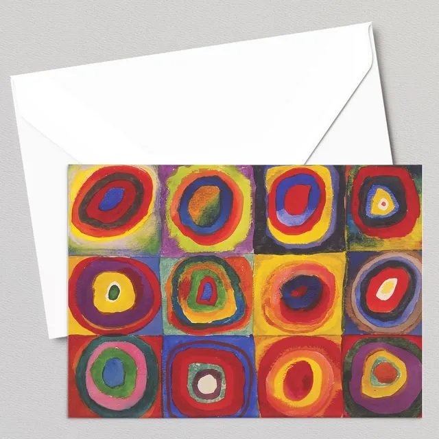 Greeting Card - Colour Study: Squares with Concentric Circles - Kandinsky