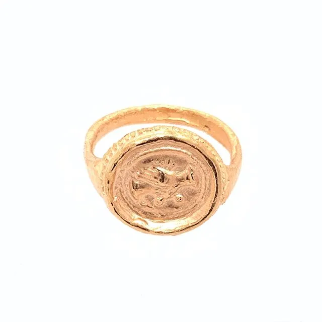 Ring »Friendship« - Brass: 18ct Rose Gold