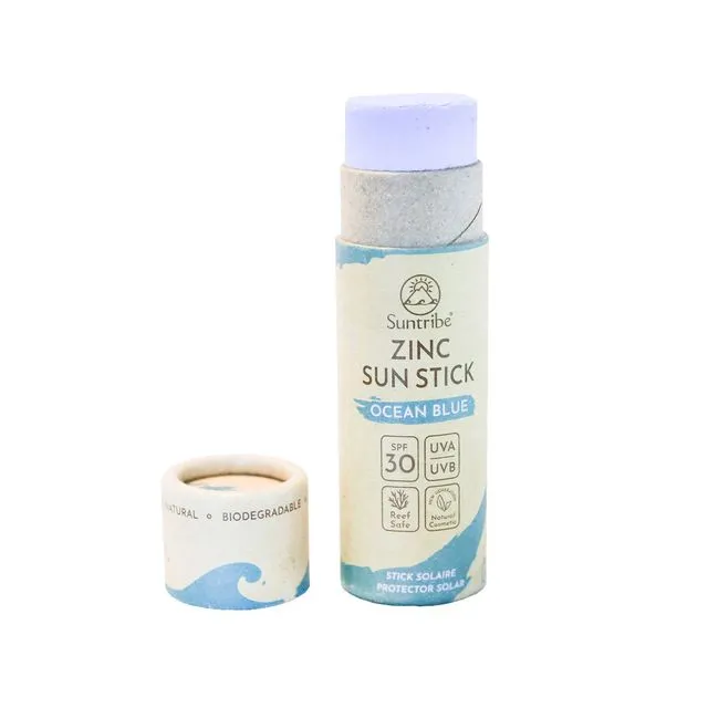 Suntribe All Natural Zinc Sun Stick SPF 30 (30 g) Ocean Blue - Pack of 10