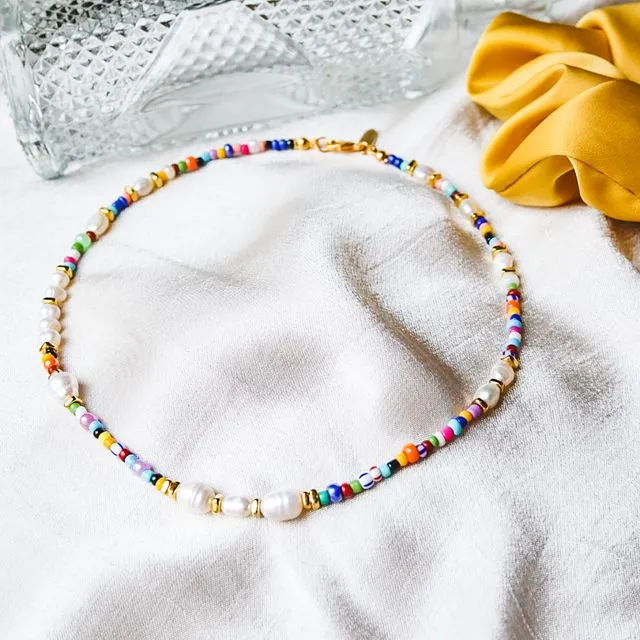 Color &amp; Pearl Necklace
