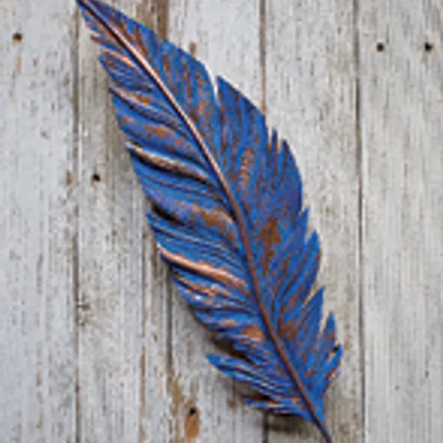Floating Feather Blue 18” X 6”