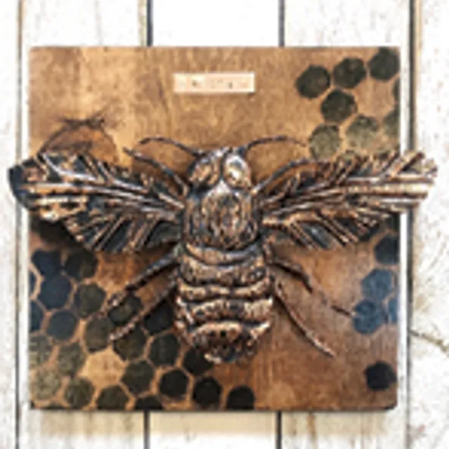 Copper Mounted Honey Bee No word plate