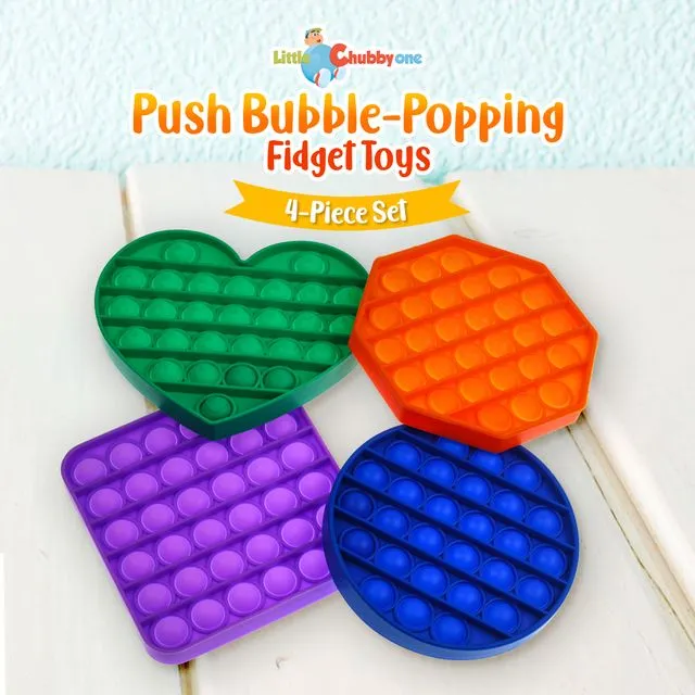 Push Pop Fidget It Toy - 4 Piece Set