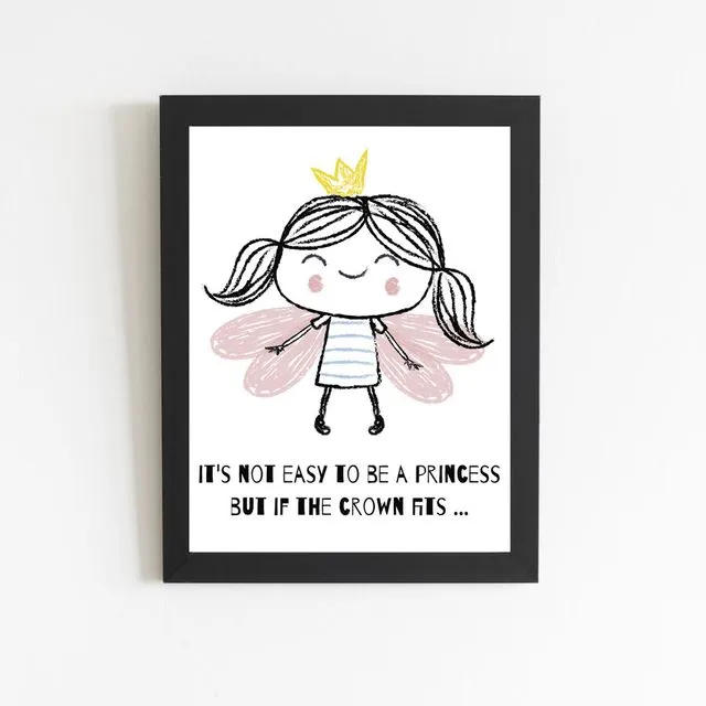 Poster "Princess" black frame, A3 format