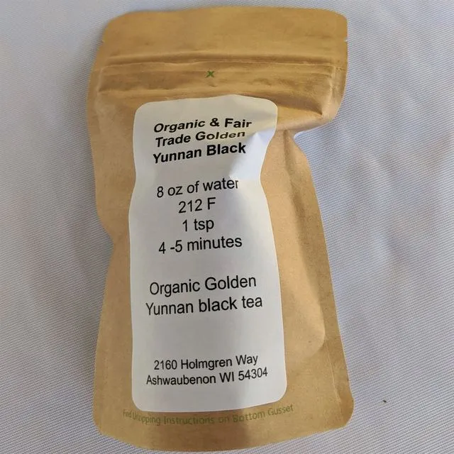 Organic & Fair Trade Golden Yunnan - 2 ounces