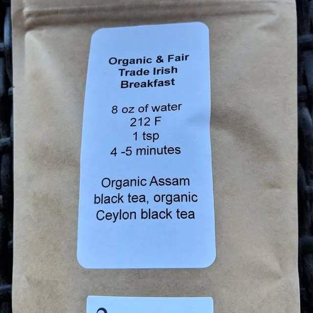 Organic & Fair Trade Irish Breakfast - 2 ounces
