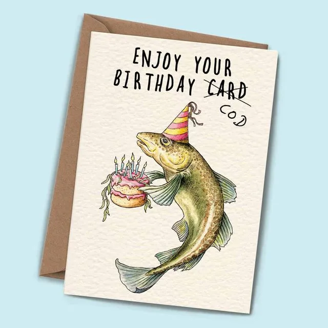 Birthday Cod Card - Happy Birthday Card