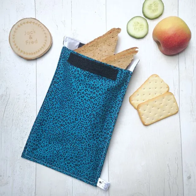 Reusable Sandwich Bag // Leopard Print