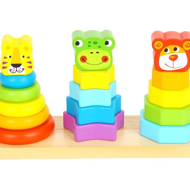 Animal Wooden Shape Stacking Toy