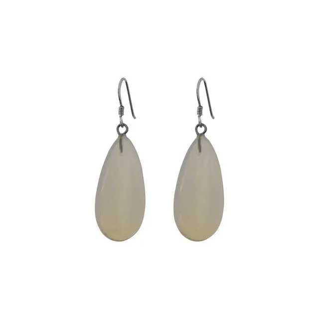 Hope, Sea Glass Opal Sterling Silver earrings