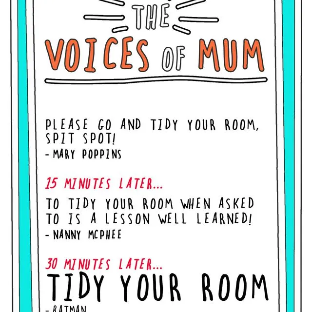 Mum - The Voices Of... Card (Pack of 6)