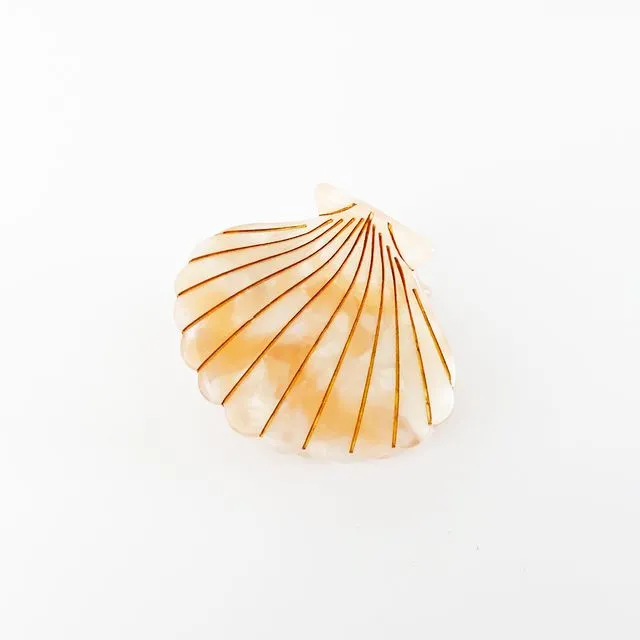 Shell hair clip Nude