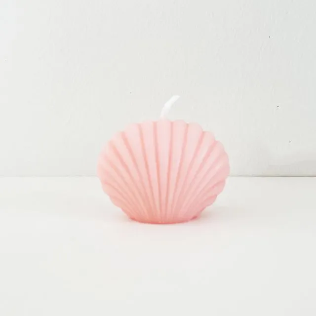 Shell-shaped candle Small Pink