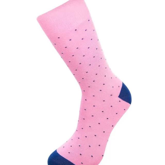 Pink Dots Bamboo Socks