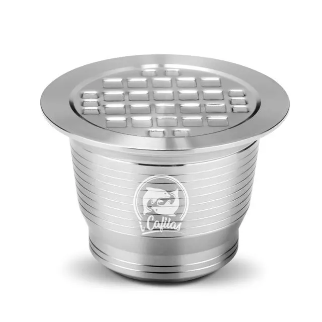 Refillable stainless steel Nespresso capsule