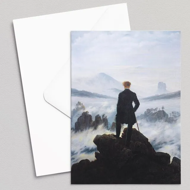 Wanderer above the Sea of Fog - Caspar David Friedrich - Greeting Card
