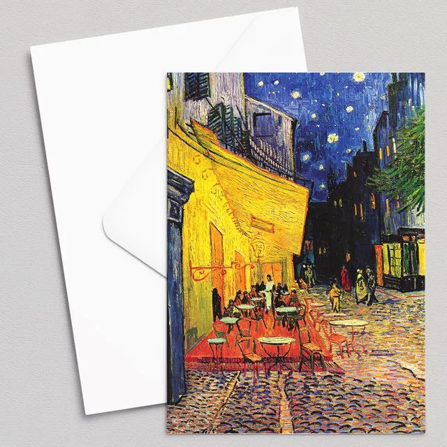 Café Terrace at Night - Vincent Van Gogh - Greeting Card