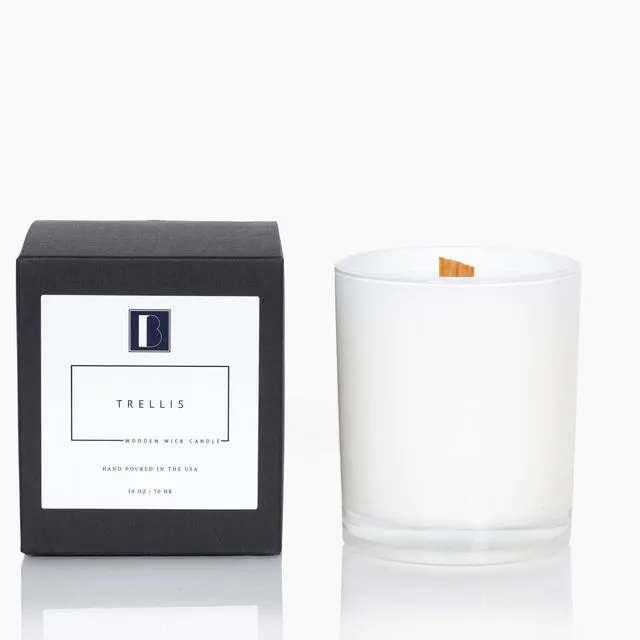 Trellis Wooden Wick Candle