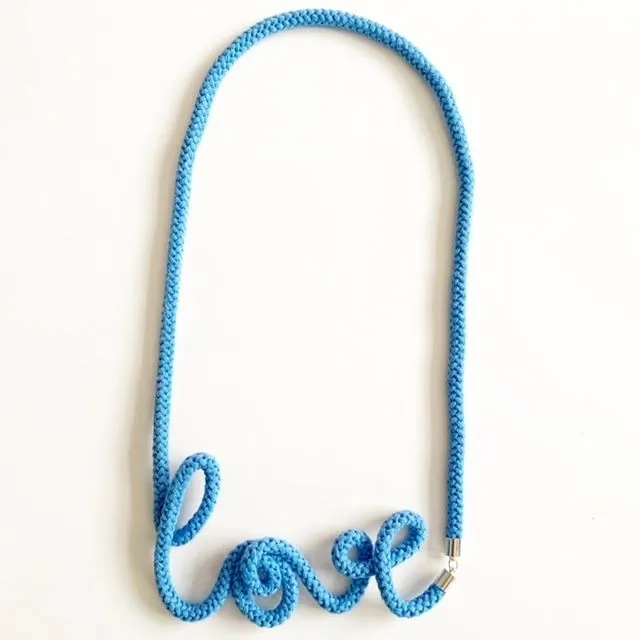 The Love Necklace in Blue