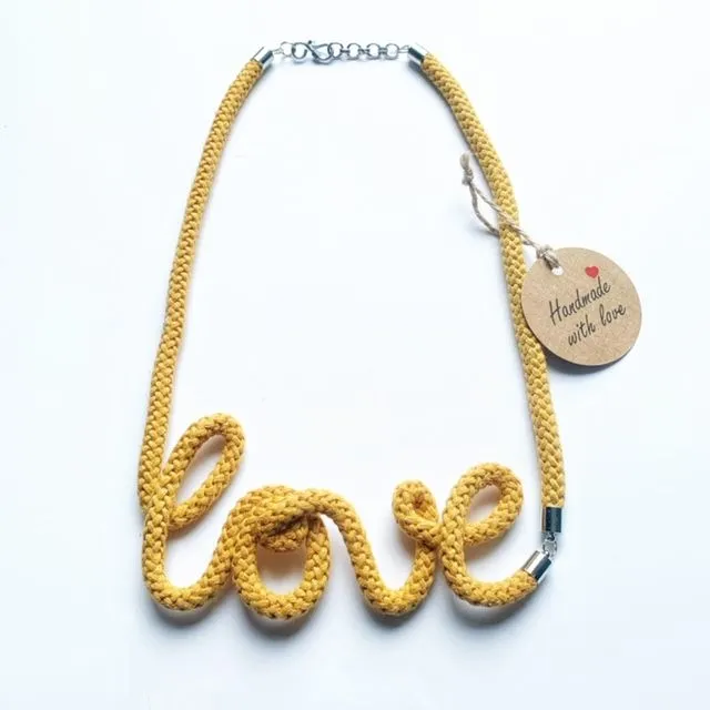 The Love Necklace in Yellow