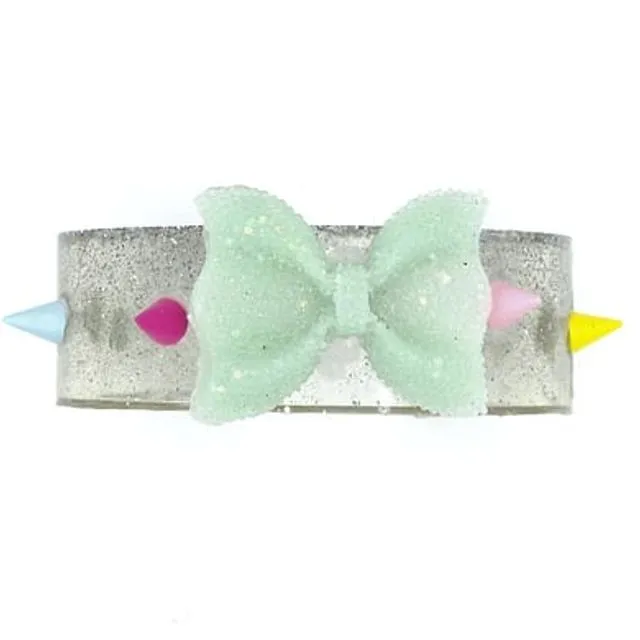 Glitter and Gloom resin cuff with bow