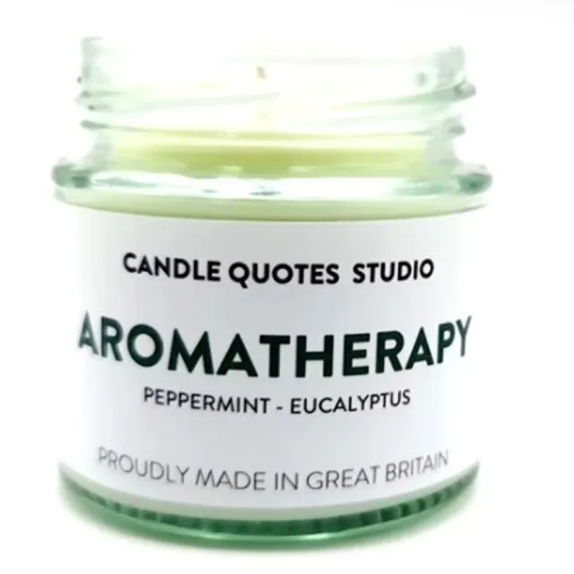 Aromatherapy Essential Oil Scented Soy Candle Sweet Mint and Eucalyptus