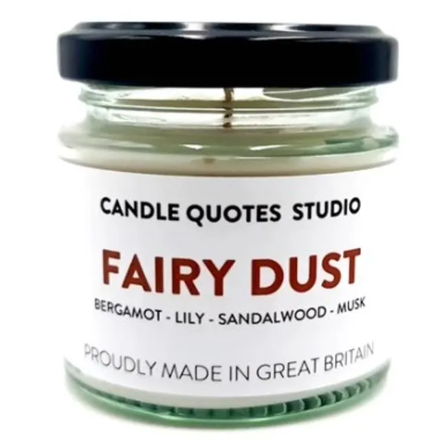 Fairy Dust Scented Soy Candle Bergamot Lily Sandalwood and Musk