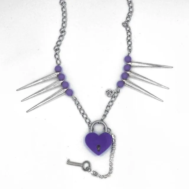 Bitter Heart Shaped padlock necklace