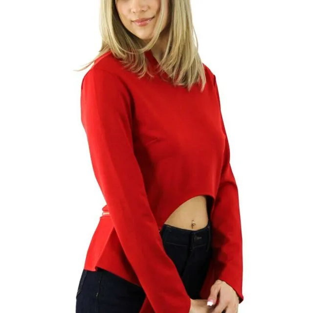 "Show them your belly" Red Blouse (6pcs) multiple sizes pack