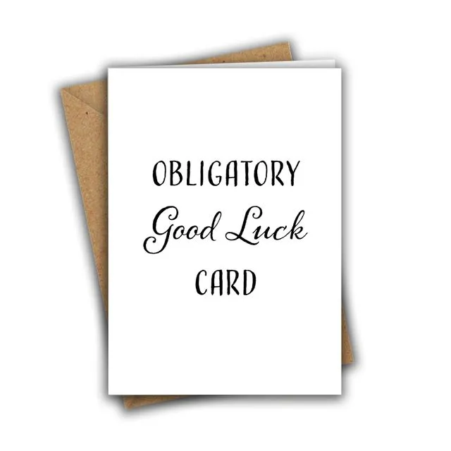 Good Luck Card Obligatory Good Luck Greeting Card 002