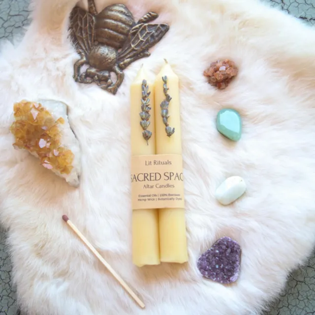Altar Candle - Sacred Space Large Beeswax Candle