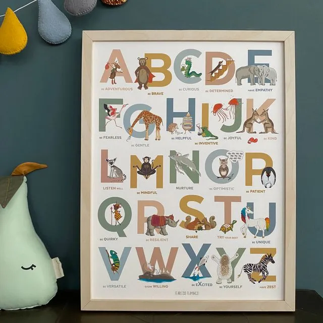 Alphabet of Positive Emotions - inspiring kid's print