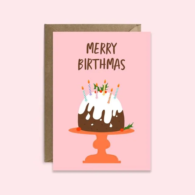 Merry Birthmas December Birthday Card (Case of 6)