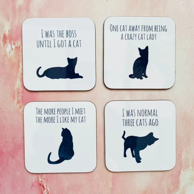 Cat Lovers Coasters - Set 2