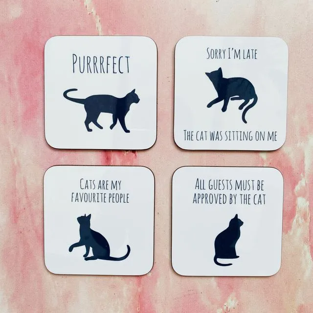 Cat Lover Coasters - Set 1