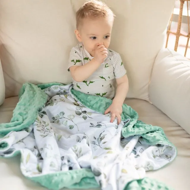 Baby & Toddler Minky Blanket - Eucalyptus