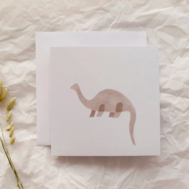 Diplodocus Recycled Square Greeting Card