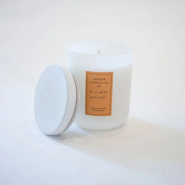 Spiced Pumpkin Frosted Glass Jar Candle 20cl